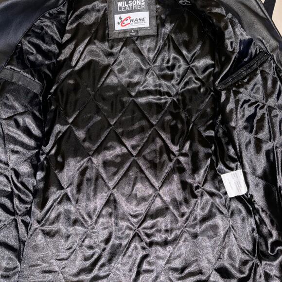 RARE Vintage Tony Stewart #20 NASCAR Racing Wilson’s Leather Jacket Sz Large - Picture 7 of 11